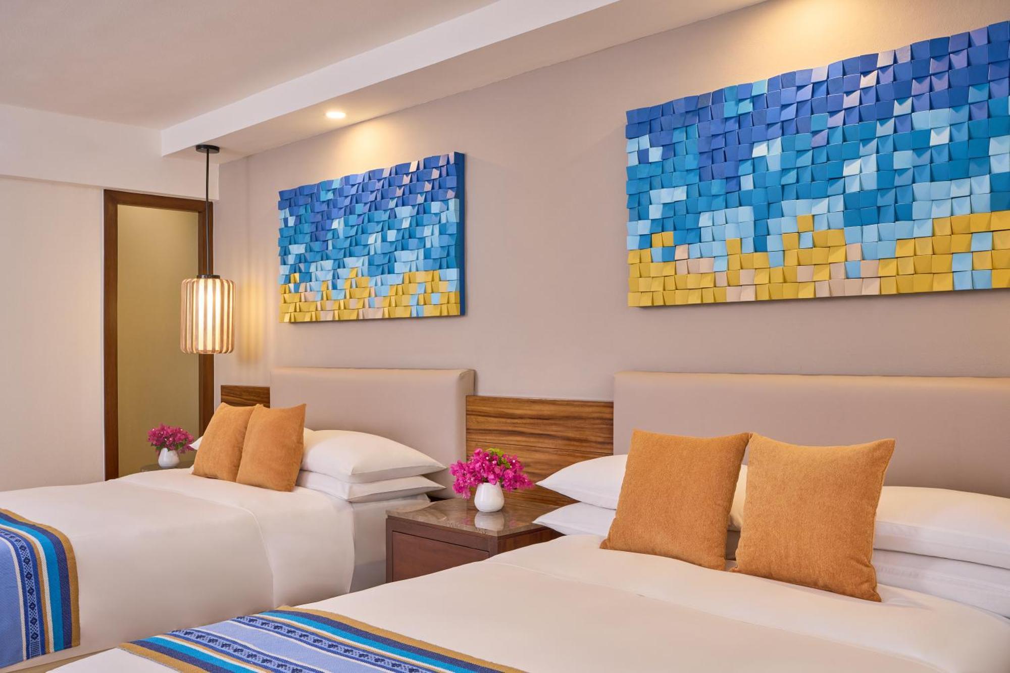 Double Room Two Double Beds Oceanfront View Balcony